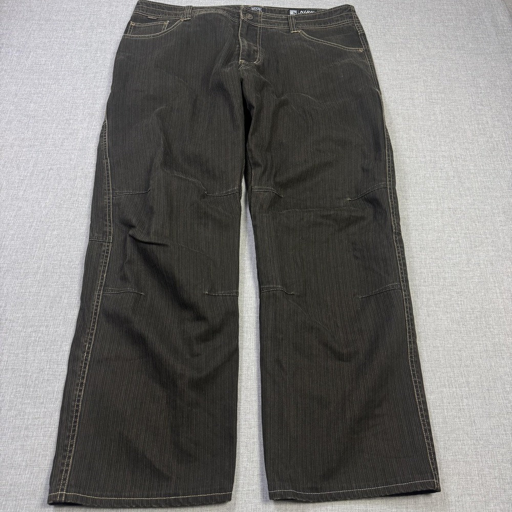 KÜHL Exile Kord Chino Pants Mens 38x30 Brown Striped Corduroy Relaxed 5-Pocket